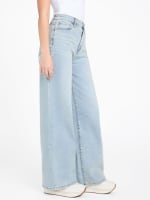 【BAON】24FW★ [BAONHAUS] Mink Brushed Banding Wide Denim PT Lisbeth Wide Leg Denim Pants | GUESS Factory