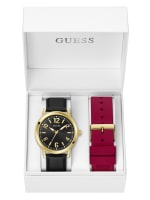Gold-Tone and Black Analog Watch Box Set | GUESS Factory