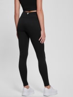 GUESS Women's Rib-Seamless Leggings 4/4, Jet Black at  Women's  Clothing store