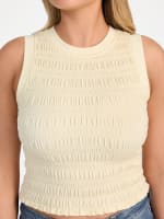 Eco Claire Smocked Tank Top | GUESS Eco Claire Smocked Tank Top | GUESS