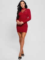 Guess red sweater dress deals