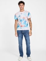 ★YESEYESEE★ CLogo Pigment LS Charcoal YS250TTSLT02CHA Eco Rocco Collage Tie-Dye Tee | GUESS Factory