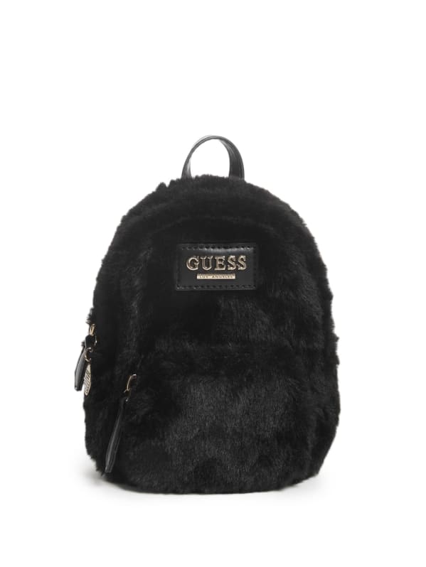 Mini faux fur backpack best sale