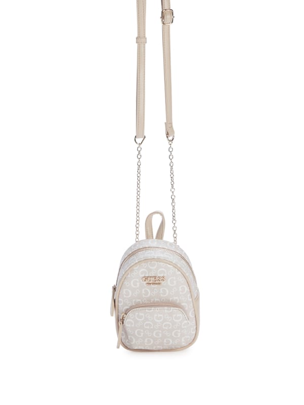 Factory Evan Color block Mini Crossbody Backpack White