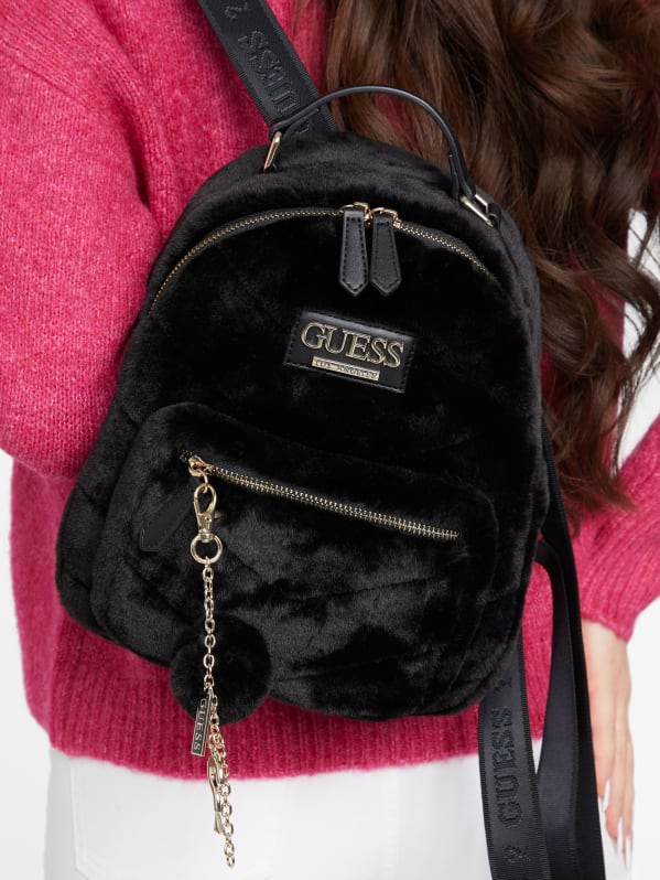 Guess velvet best sale backpack