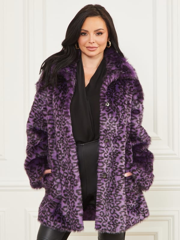 Guess purple coat discount
