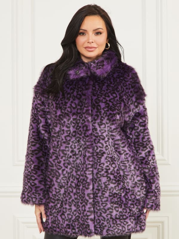 Fur coat cheap guess