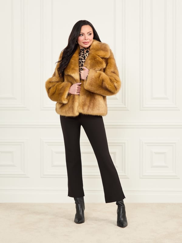 Fur Collar, Fox Fur Collar, Real Fur Collar, Brown and Gold Collor -   Canada