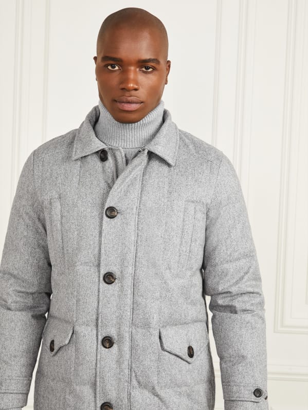 Guess twill wool double breasted shop button coat