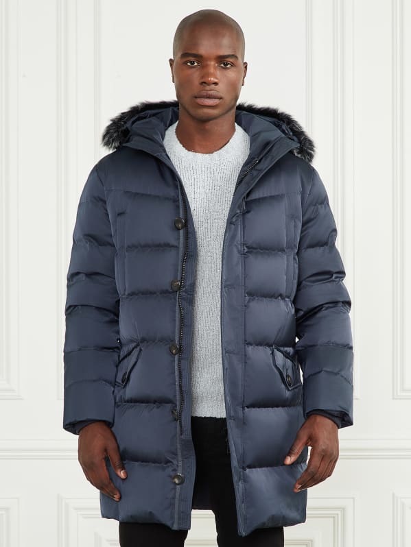 Guess men's hooded discount parka