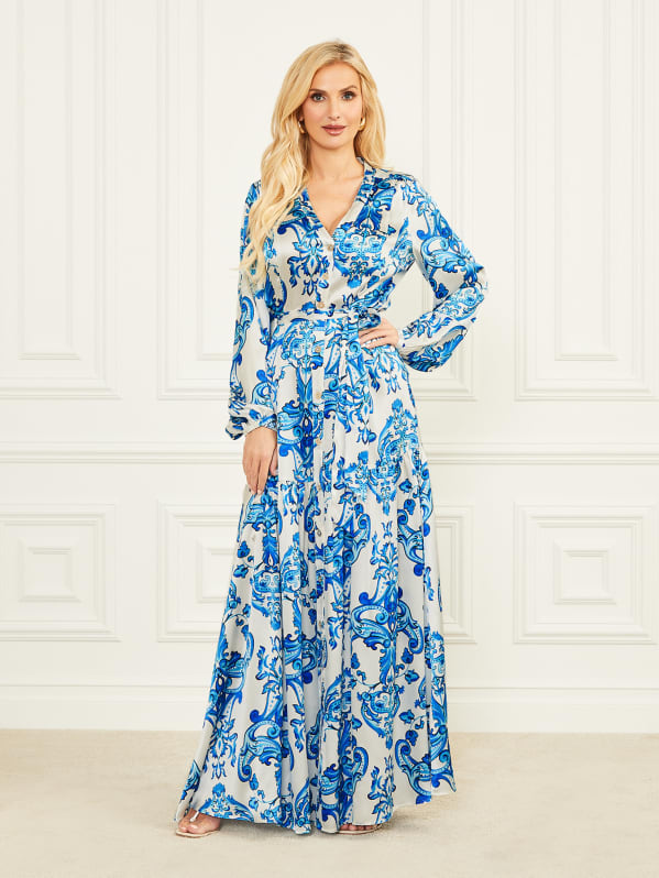 Nomad Silk Maxi Dress | GUESS Canada