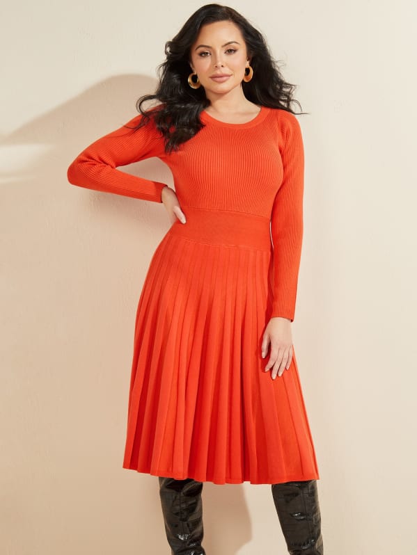 Guess orange dress top