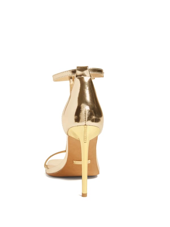 Gold t strap shoes deals