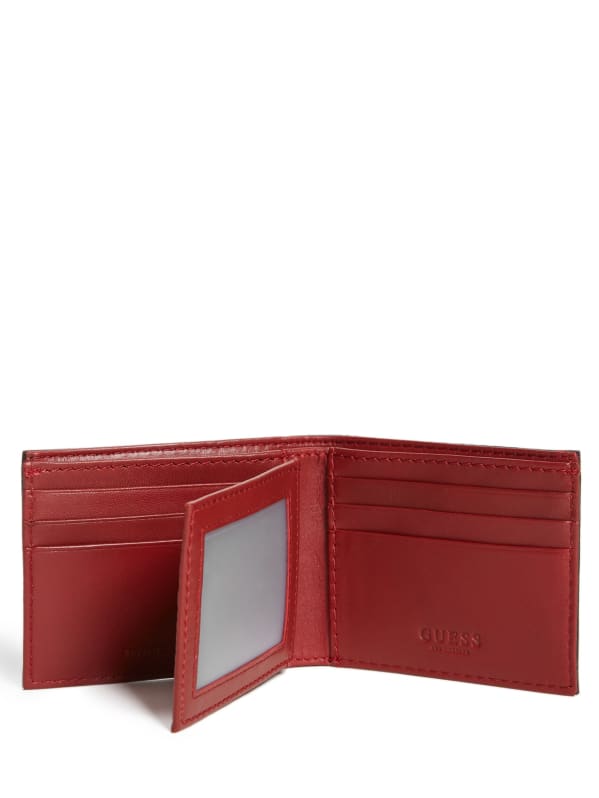 Contrast Stitch Slimfold Wallet GUESS Canada