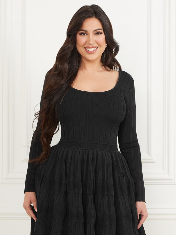 Guess black top sweater dress
