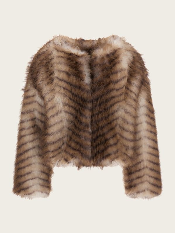 Faux Rabbit Fur Jacket - Casual 2 Dressy Women's Clothing