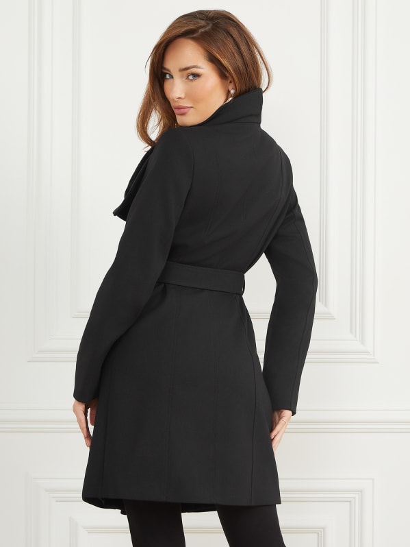 Ambra Wool Blend Coat GUESS Canada