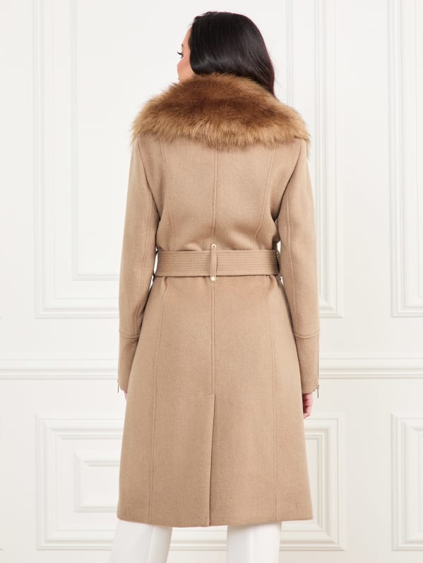 Guess camel coat clearance