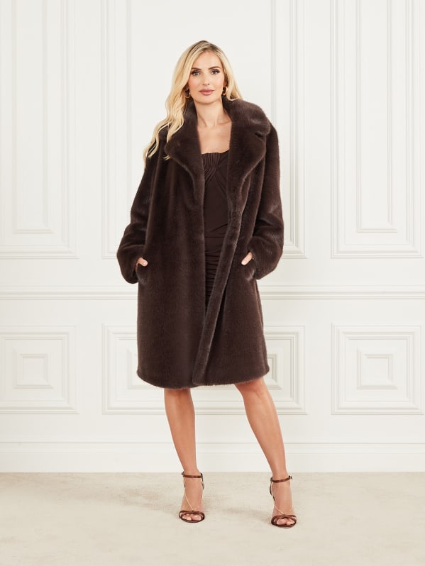 Guess on sale fur coat