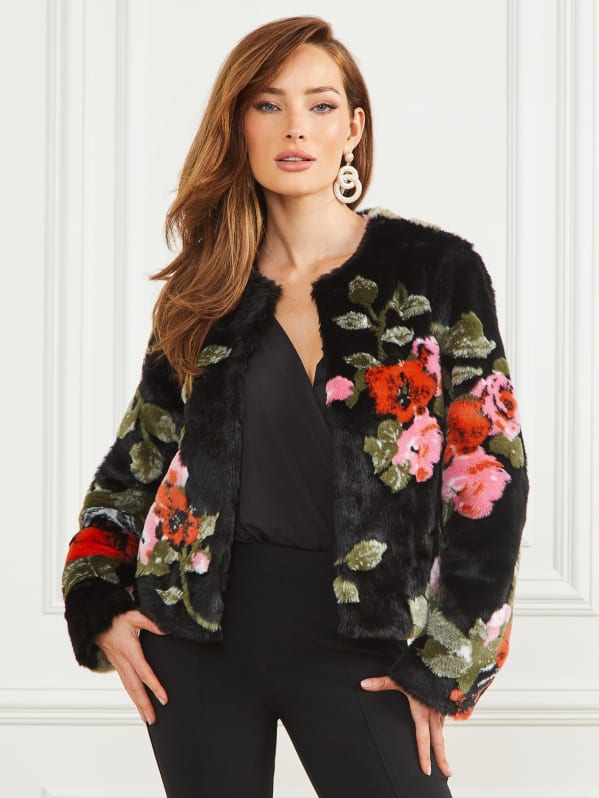 Guess fur jacket online