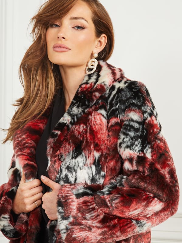 Fur coat guess cheap