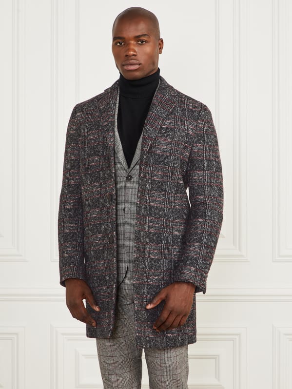 Guess men's wool coat top