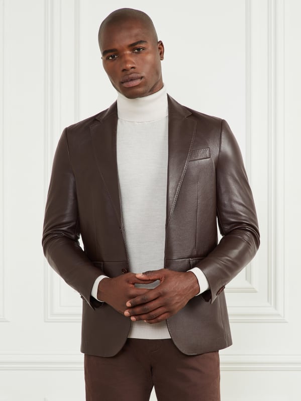 Guess leather blazer hotsell