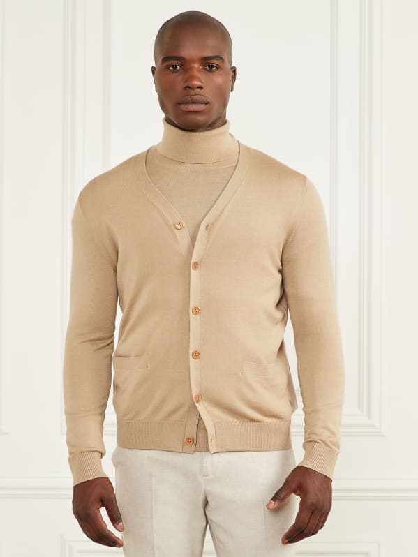 Merino Wool Essential Cardigan GUESS Canada
