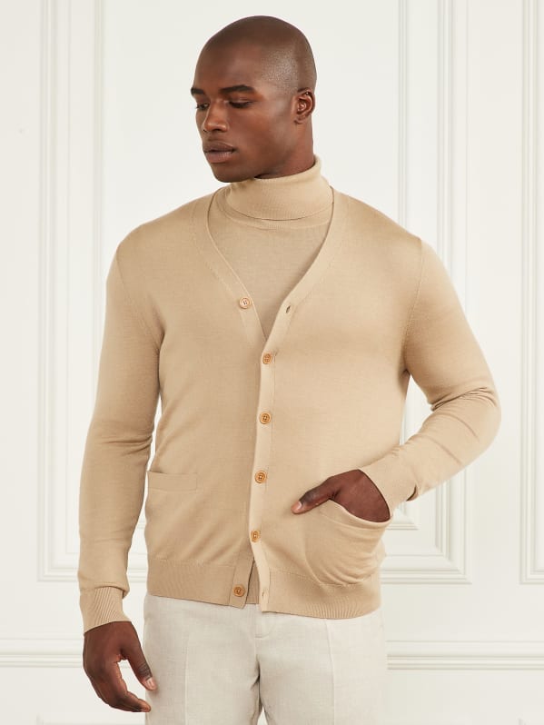 Merino Wool Essential Cardigan GUESS Canada