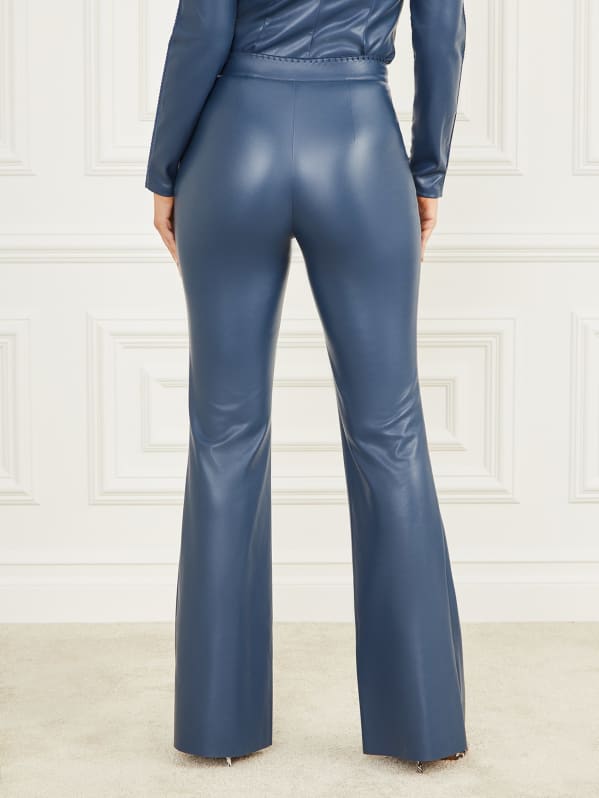 Hype Faux-Leather Flared Pant | GUESS