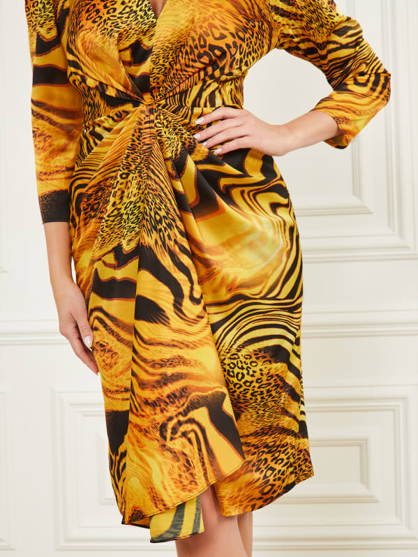 Yellow Tiger Print Dress