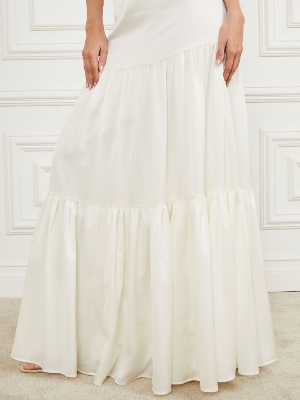 Guess white shop maxi skirt
