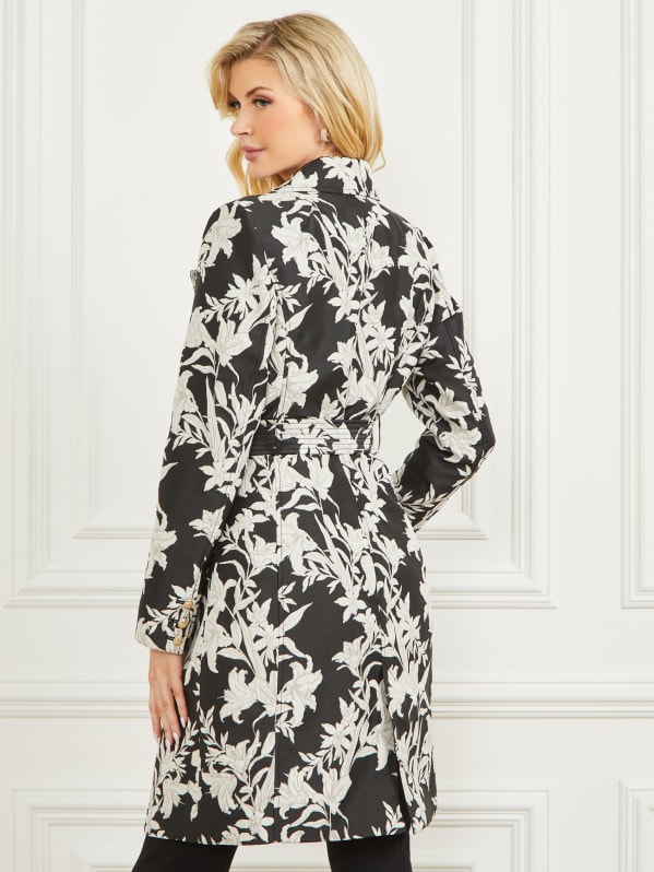Guess floral trench coat on sale