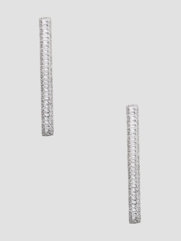 Guess silver earrings clearance