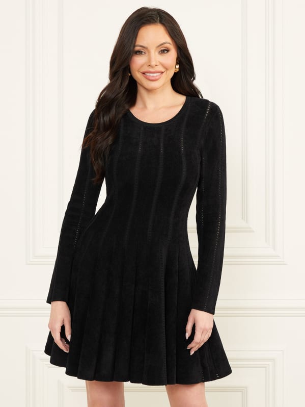 Guess black dress long sleeve 2025