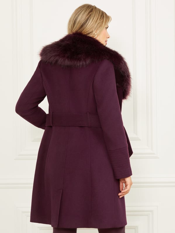 Guess maroon coat online