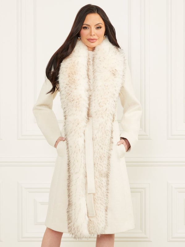 Guess wool coat womens outlet