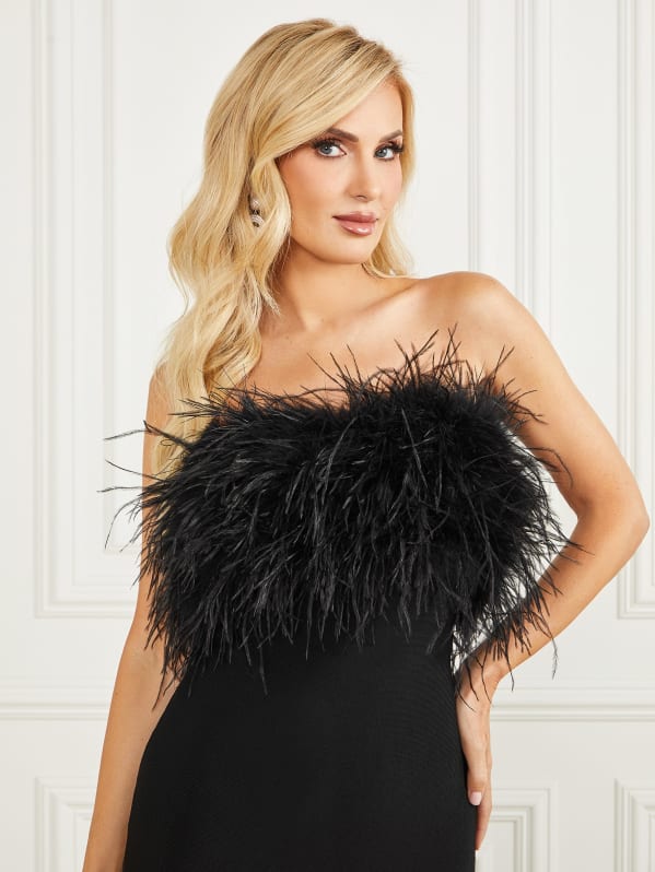 Attachable Black Feather Trim for Christina Cross Body Bag – Pelli Couture