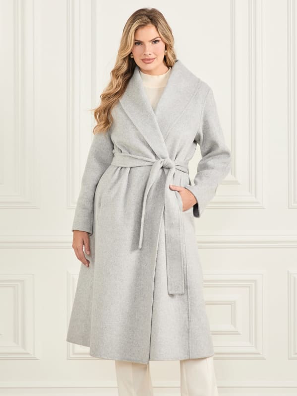 Keera Wool Blend Coat GUESS Canada
