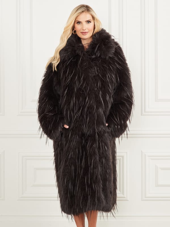 Fur coat guess cheap