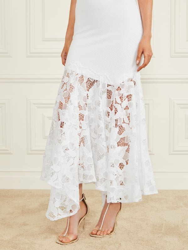 Guess white maxi skirt clearance