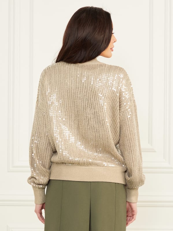 Claudia Sequins Sweater Jacket Marciano Ca