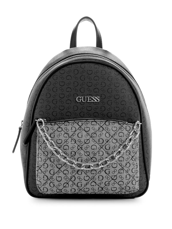 Black discount backpack guess