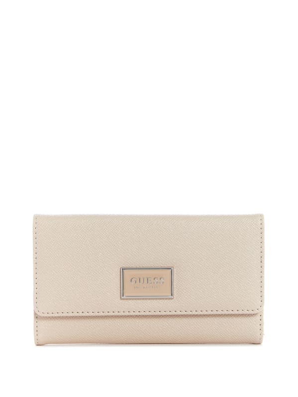 Factory Abree Glitter Slim Clutch Wallet Stone One Size