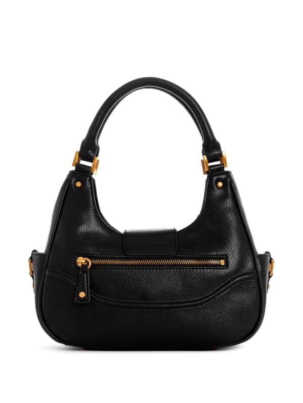 GUESS Decor Vintage Small Girlfriend Satchel Black One Size