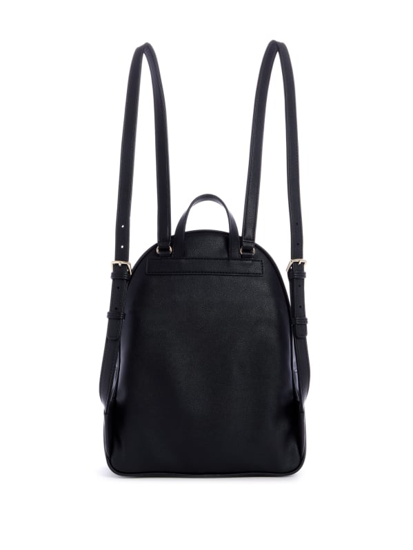Guess black leather backpack discount