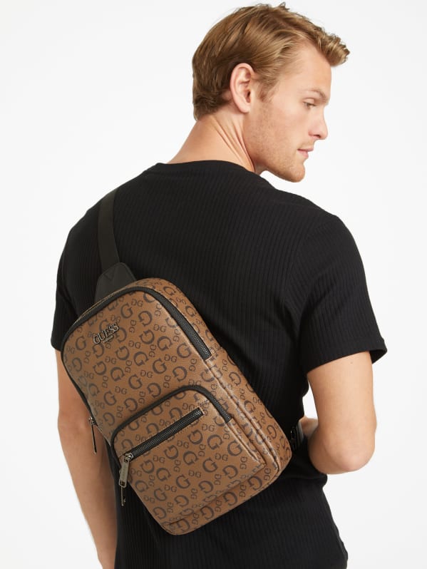 Ezra Logo Sling Bag GUESS Factory Ca