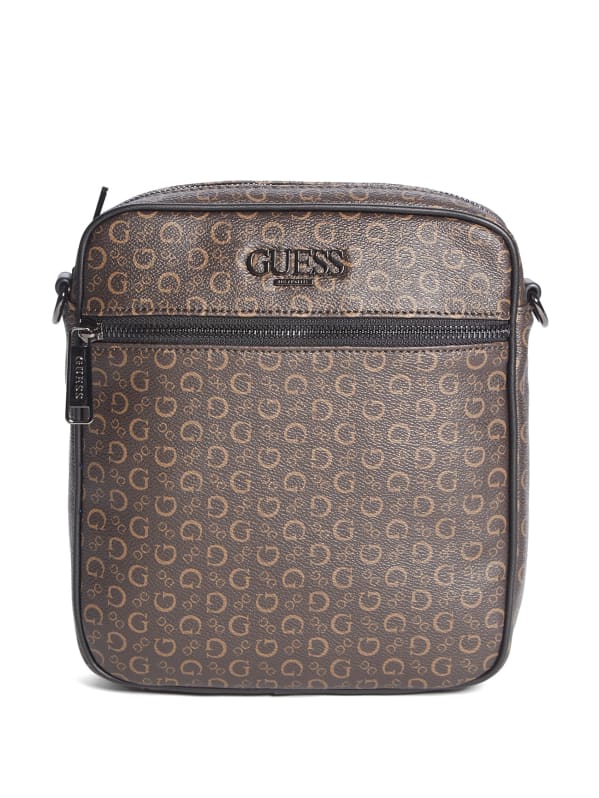 Factory Gio Logo Top zip Crossbody Gray