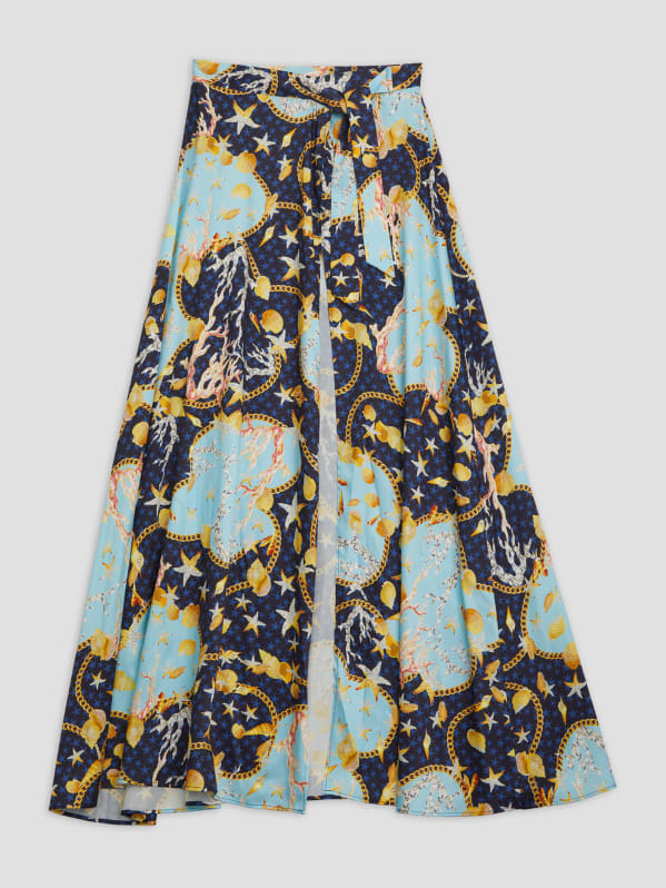 Eco Printed Maxi Wrap Skirt