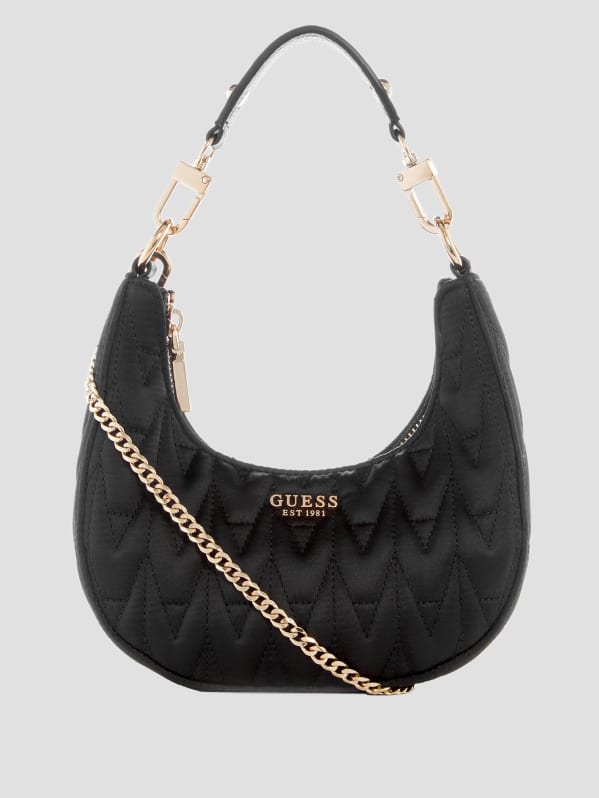 badge Maak plaats spoel Golden Rock Mini Crescent Hobo Bag | GUESS